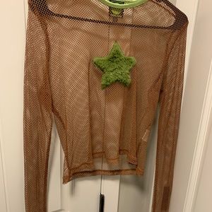 Tunnel Vision fishnet crop top